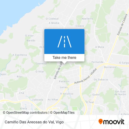 Camiño Das Areosas do Val map