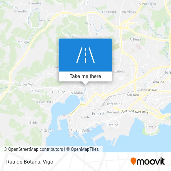 Rúa de Botana map