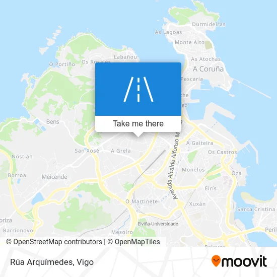 Rúa Arquímedes map