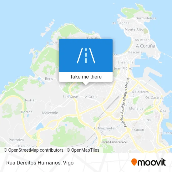 Rúa Dereitos Humanos map