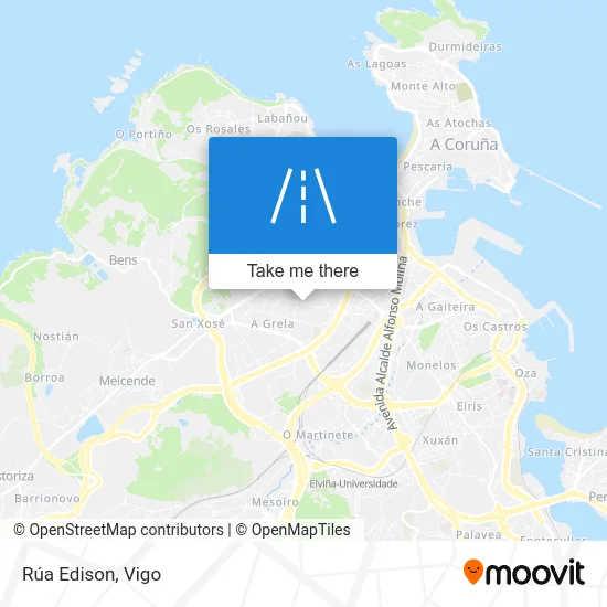 Rúa Edison map