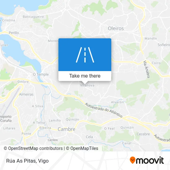 Rúa As Pitas map