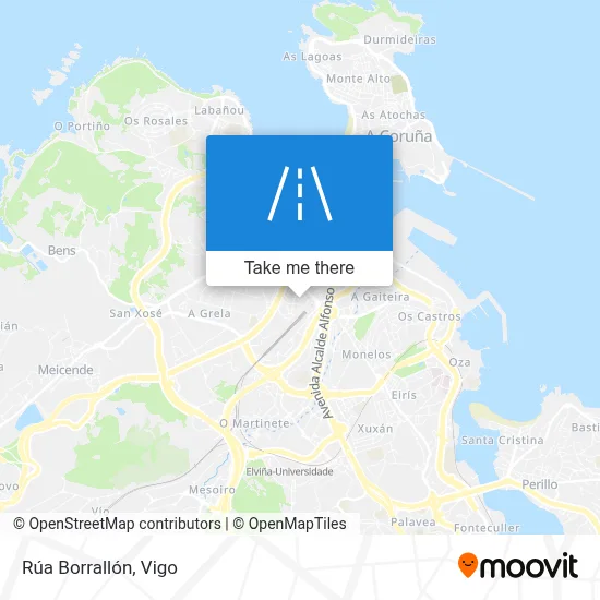 Rúa Borrallón map