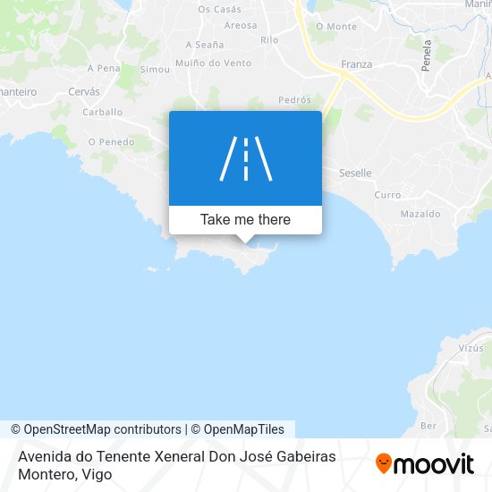 Avenida do Tenente Xeneral Don José Gabeiras Montero map
