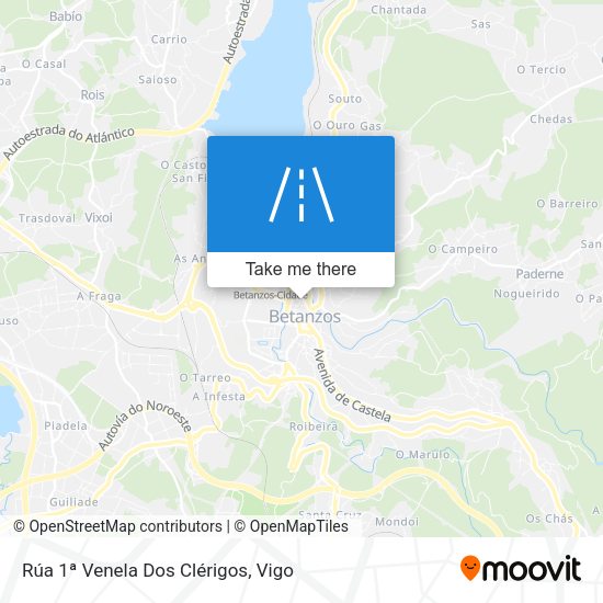 Rúa 1ª Venela Dos Clérigos map