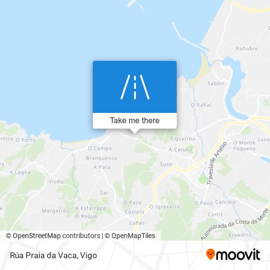 mapa Rúa Praia da Vaca