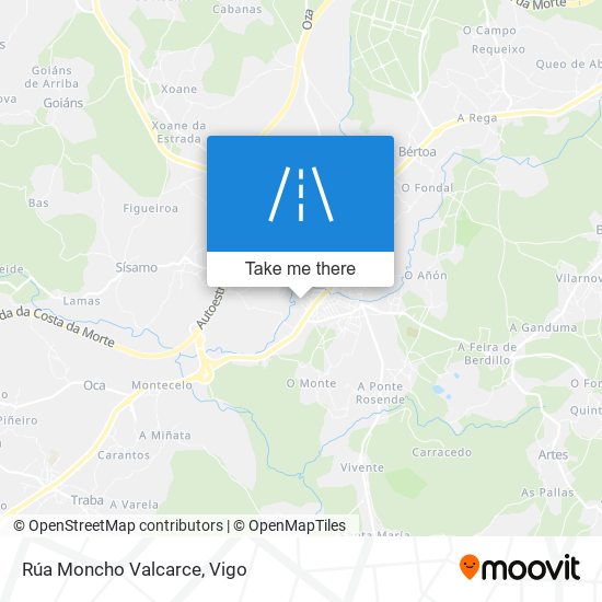 mapa Rúa Moncho Valcarce