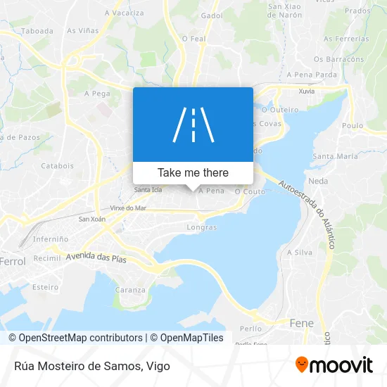 Rúa Mosteiro de Samos map
