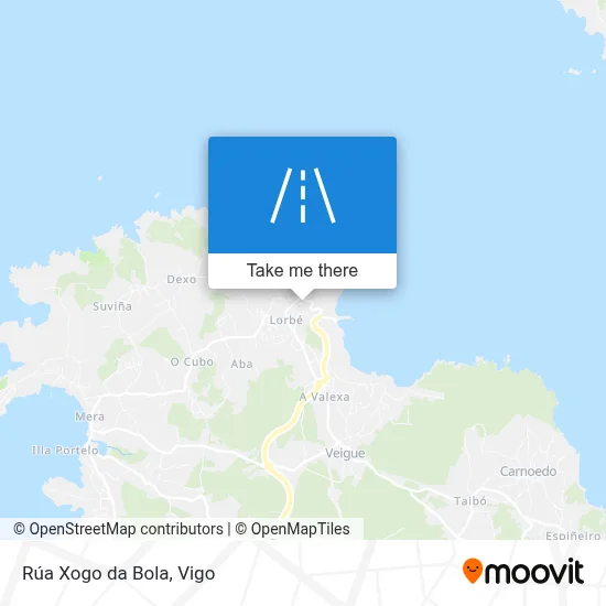 Rúa Xogo da Bola map