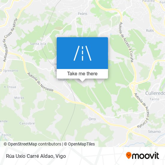 mapa Rúa Uxío Carré Aldao