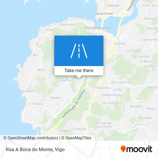 Rúa A Boca do Monte map