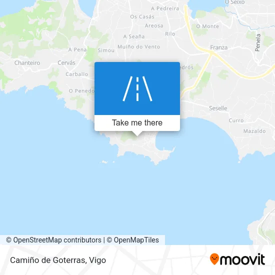 Camiño de Goterras map