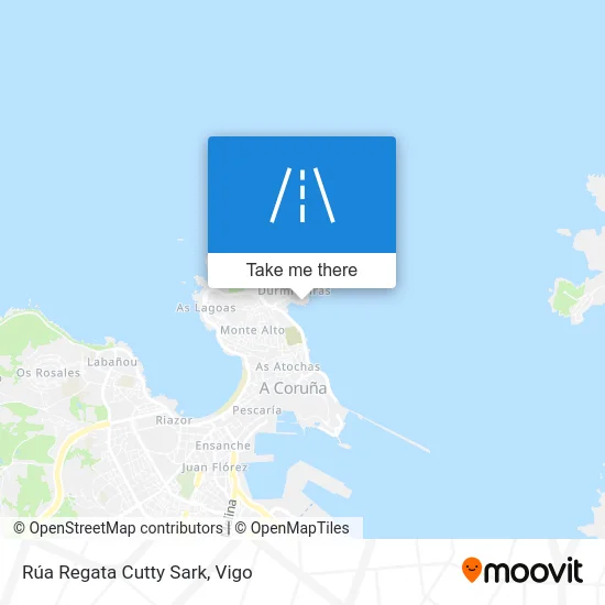 Rúa Regata Cutty Sark map