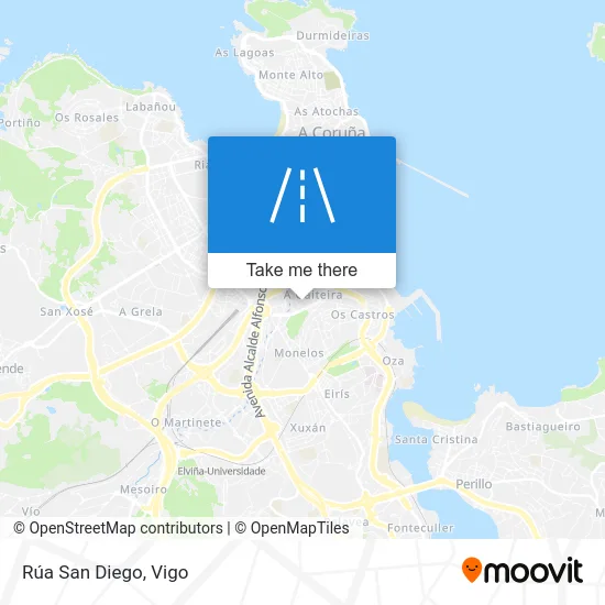 Rúa San Diego map