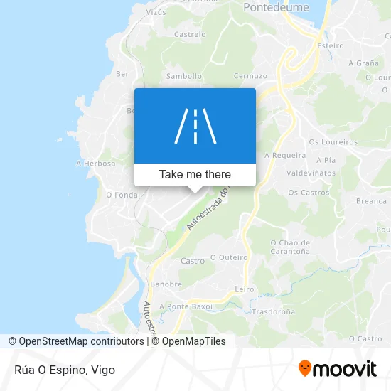 Rúa O Espino map
