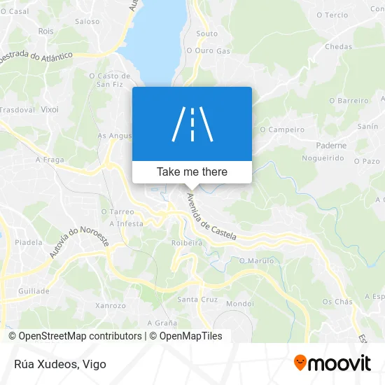 Rúa Xudeos map