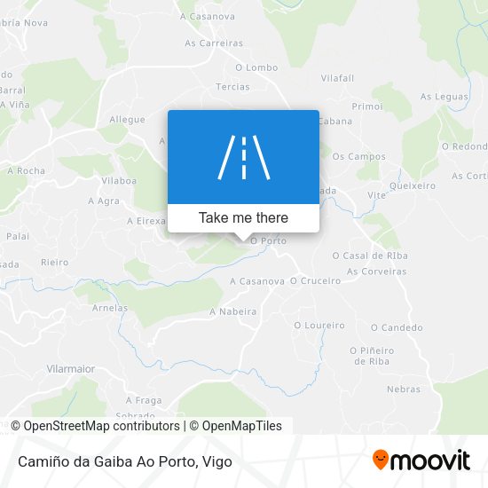Camiño da Gaiba Ao Porto map