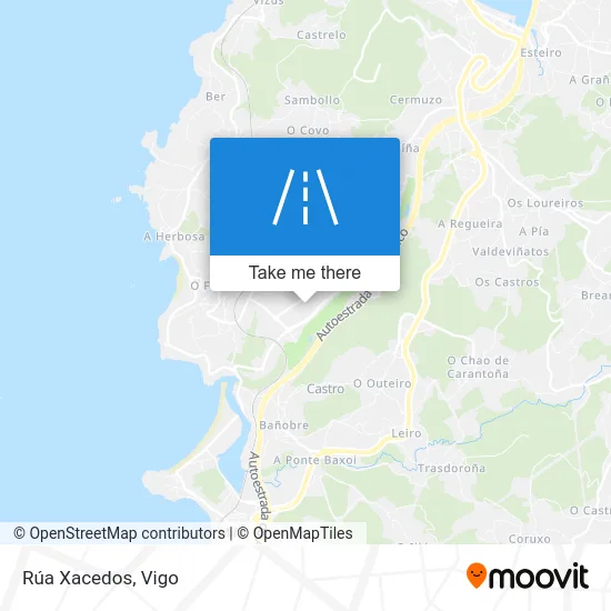 Rúa Xacedos map