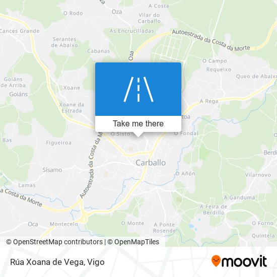 mapa Rúa Xoana de Vega