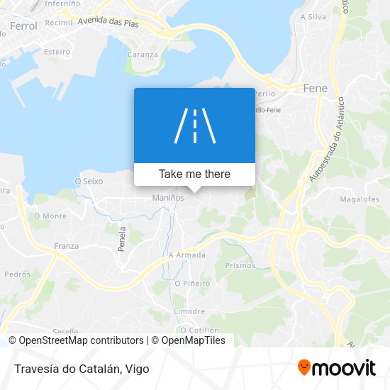 Travesía do Catalán map