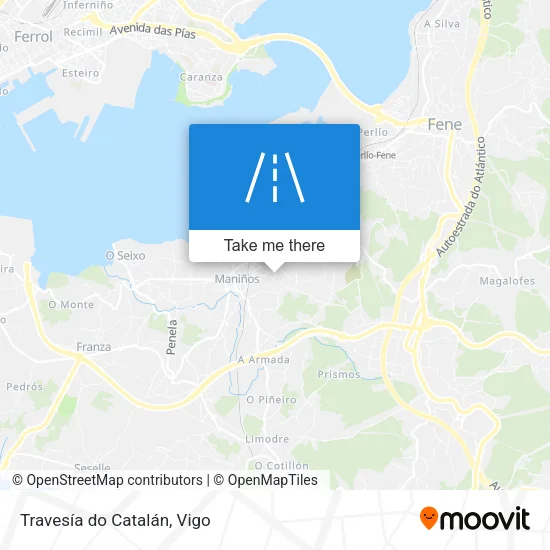 Travesía do Catalán map