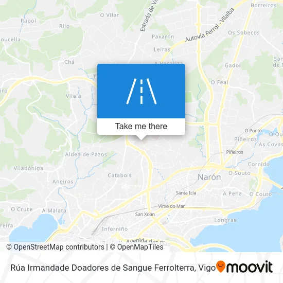 Rúa Irmandade Doadores de Sangue Ferrolterra map