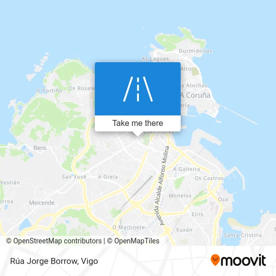 Rúa Jorge Borrow map