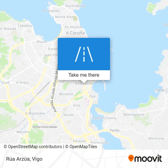 Rúa Arzúa map