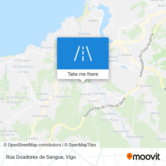 Rúa Doadores de Sangue map