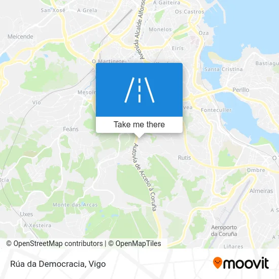 Rúa da Democracia map