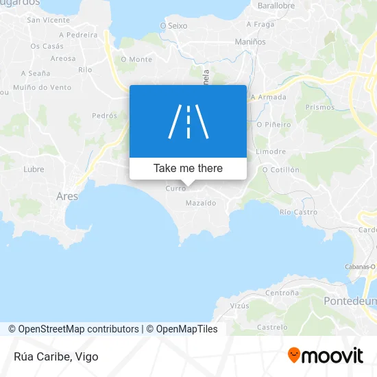 Rúa Caribe map