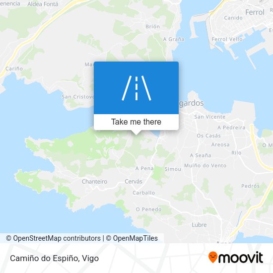 Camiño do Espiño map