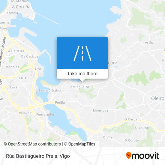 Rúa Bastiagueiro Praia map