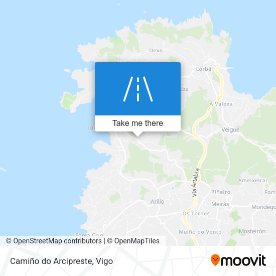 Camiño do Arcipreste map