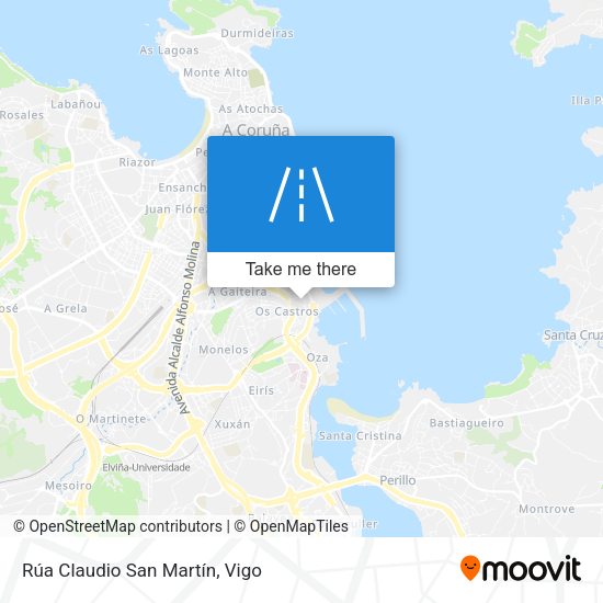 Rúa Claudio San Martín map