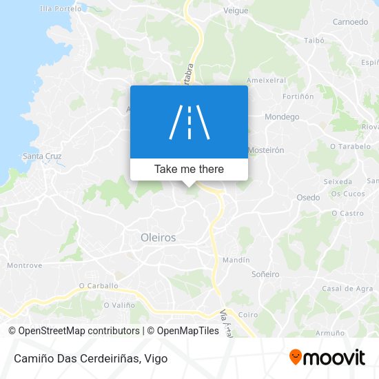 Camiño Das Cerdeiriñas map
