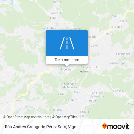 Rúa Andrés Greogorio Pérez Soto map