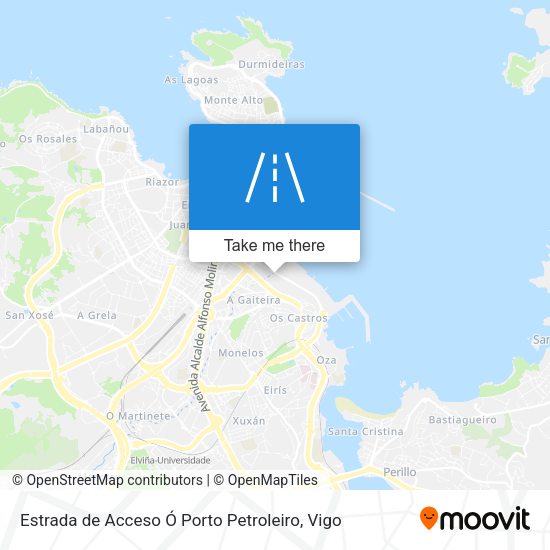 Estrada de Acceso Ó Porto Petroleiro map