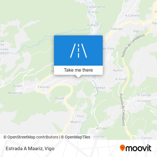 mapa Estrada A Maariz