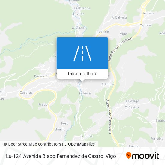 mapa Lu-124 Avenida Bispo Fernandez de Castro