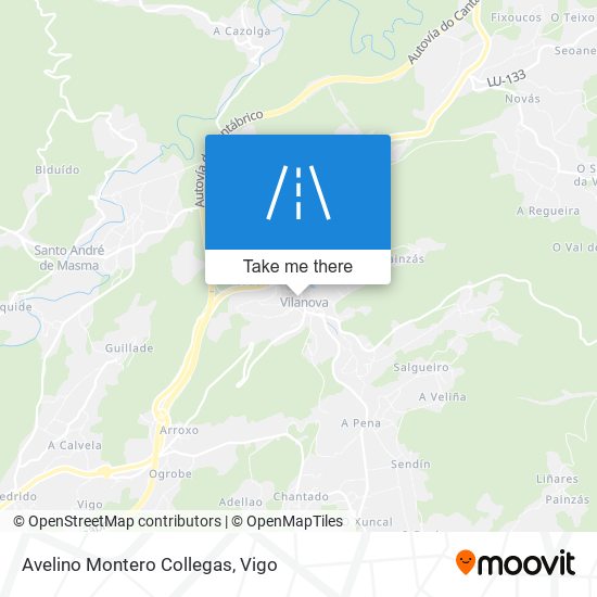 Avelino Montero Collegas map