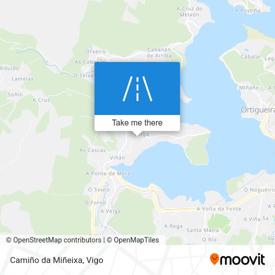 Camiño da Miñeixa map
