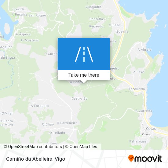 Camiño da Abelleira map