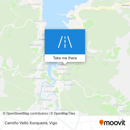 Camiño Vello Xunqueira map