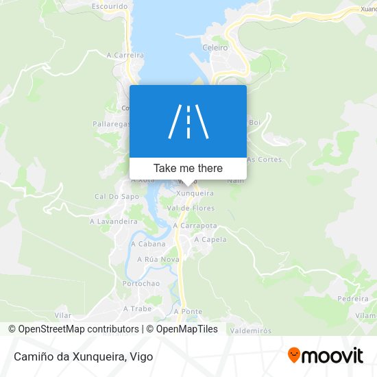 Camiño da Xunqueira map
