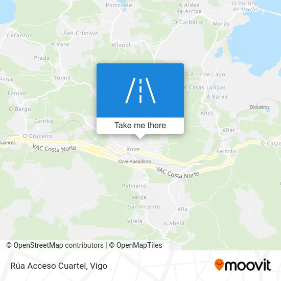 Rúa Acceso Cuartel map