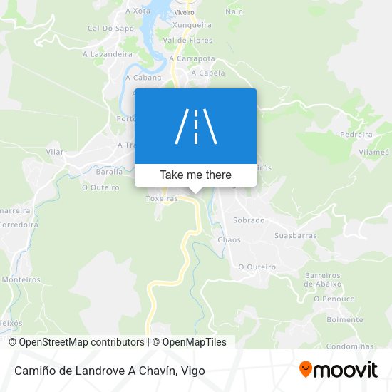 Camiño de Landrove A Chavín map