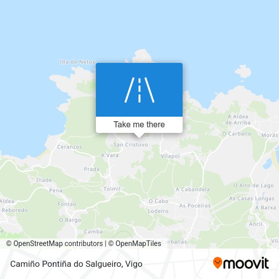 Camiño Pontiña do Salgueiro map