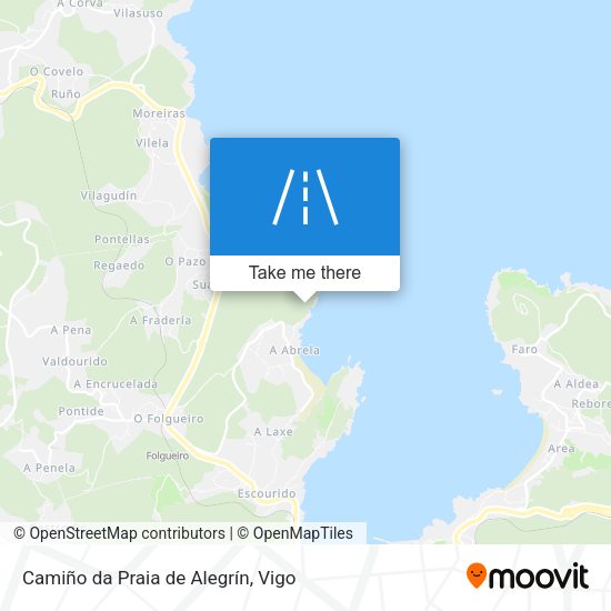 Camiño da Praia de Alegrín map