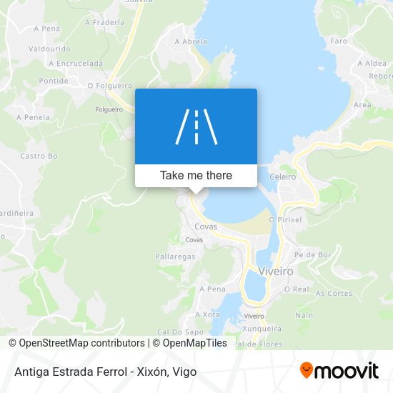 Antiga Estrada Ferrol - Xixón map
